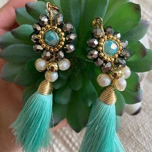 handmade earrings with crystal stones